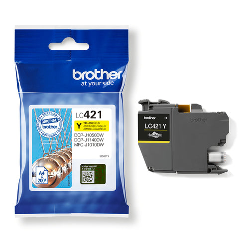Brother LC-421Y ink cartridge 1 pc(s) Original Yellow Brother LC-421Y ink cartridge 1 pc(s) Original Yellow